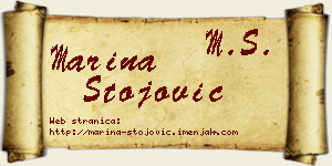 Marina Stojović vizit kartica